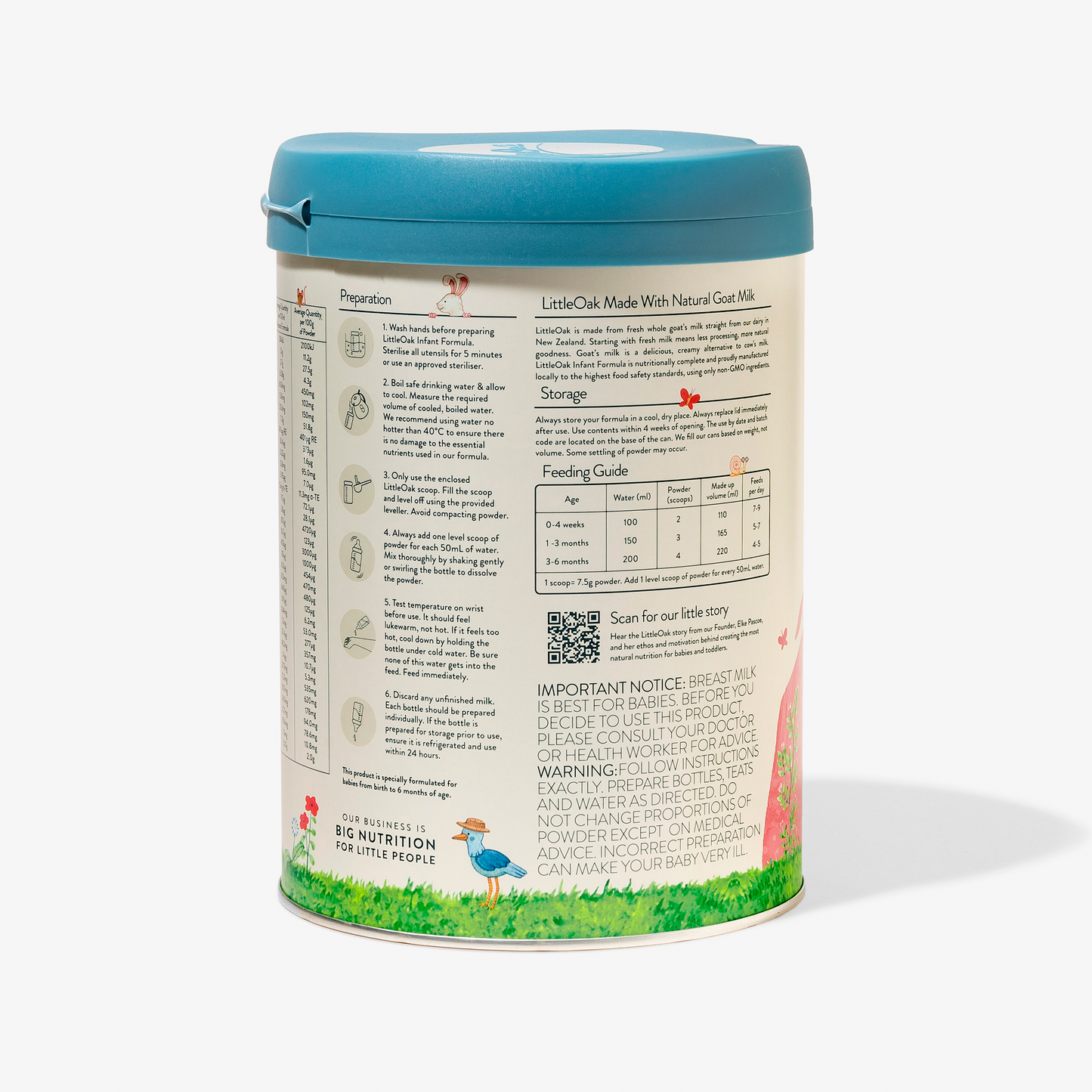 LittleOak One and One Bundle - Natural Goat Milk Infant Formula Stage 1