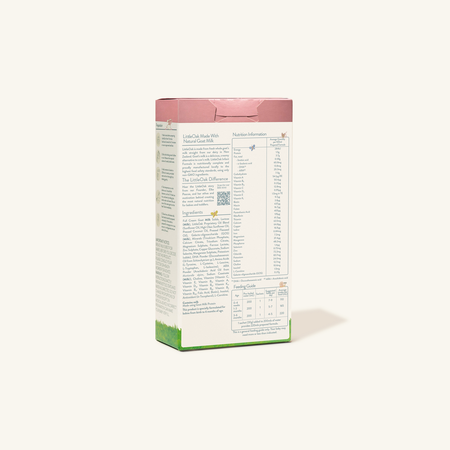 LittleOak Stage 1 Natural Goat Milk Infant Formula Sachet (0-6 months)