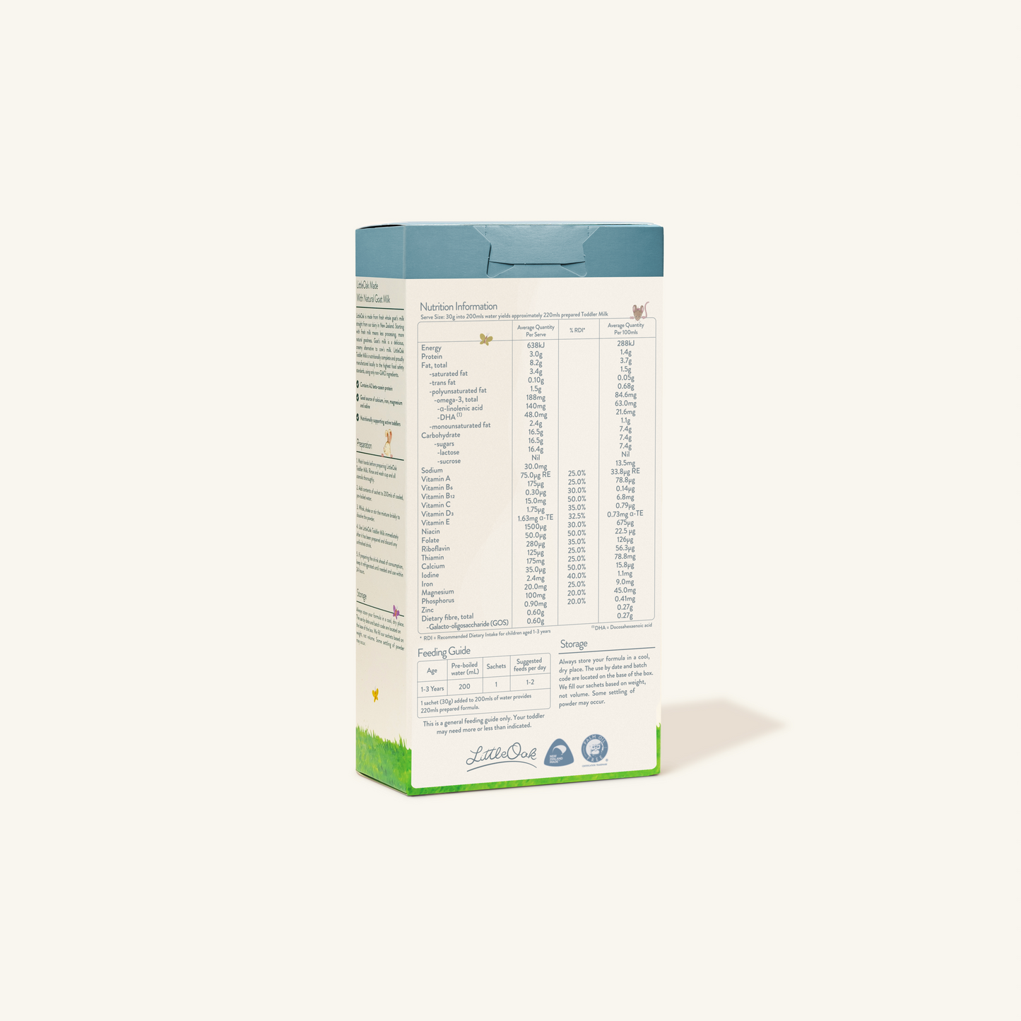 LittleOak Stage 3 Natural Goat Milk Toddler Drink Sachet (12+ months)