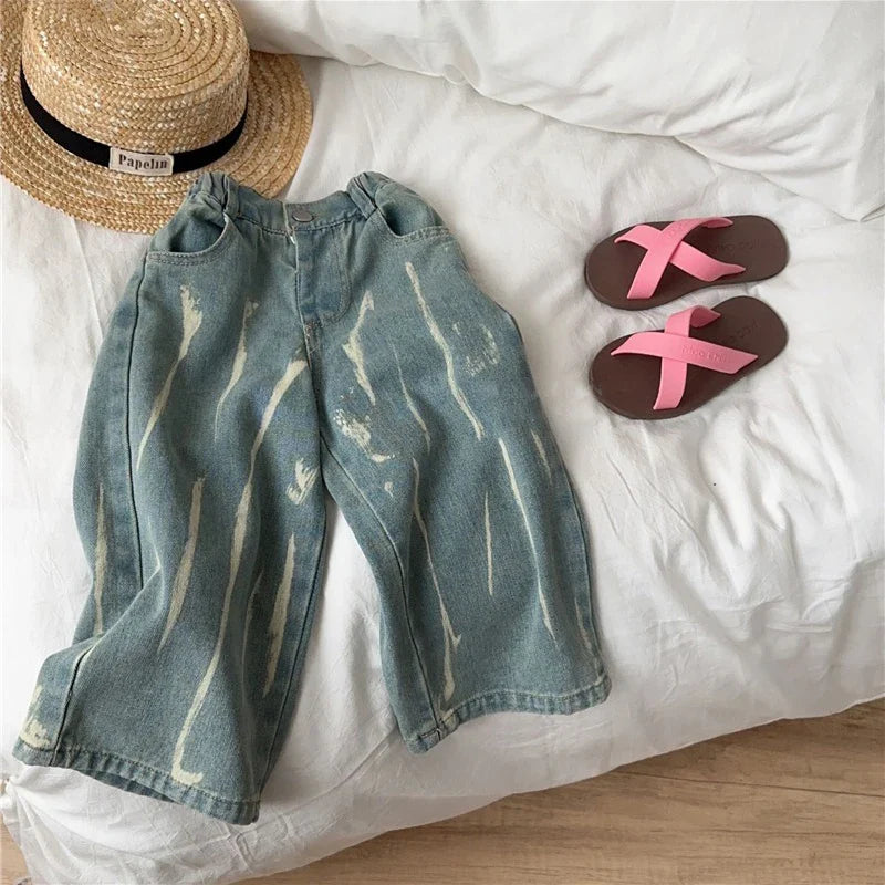 Denim Wide Leg Pants