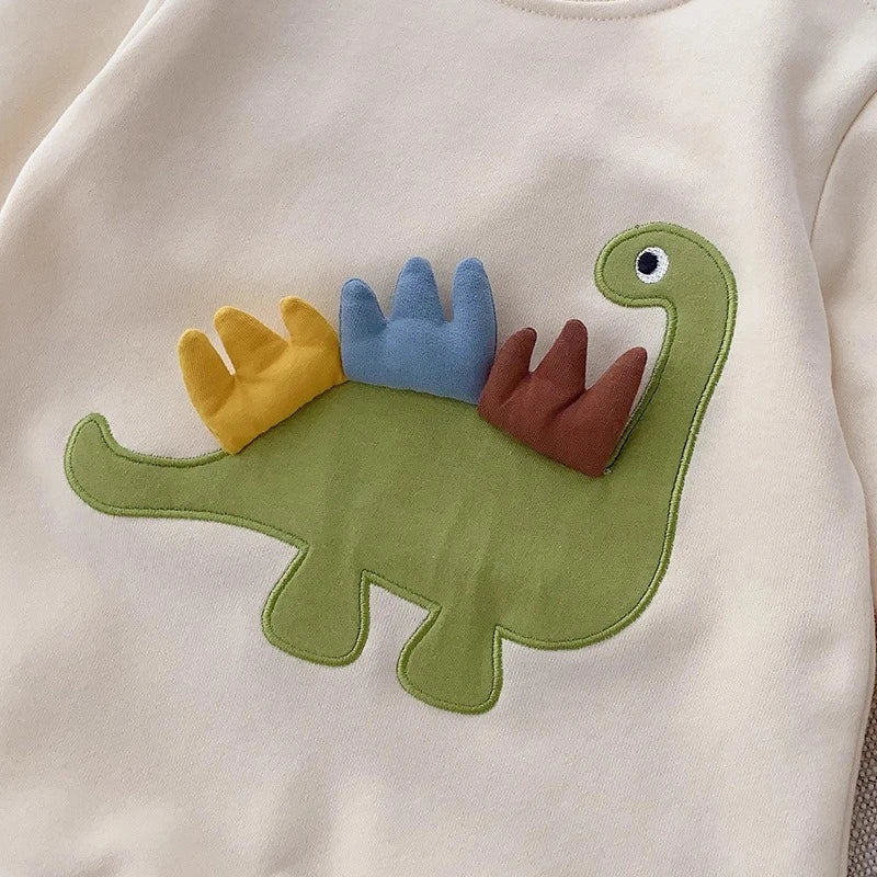 3D Dinosaur Long Sleeved Jumpsuit