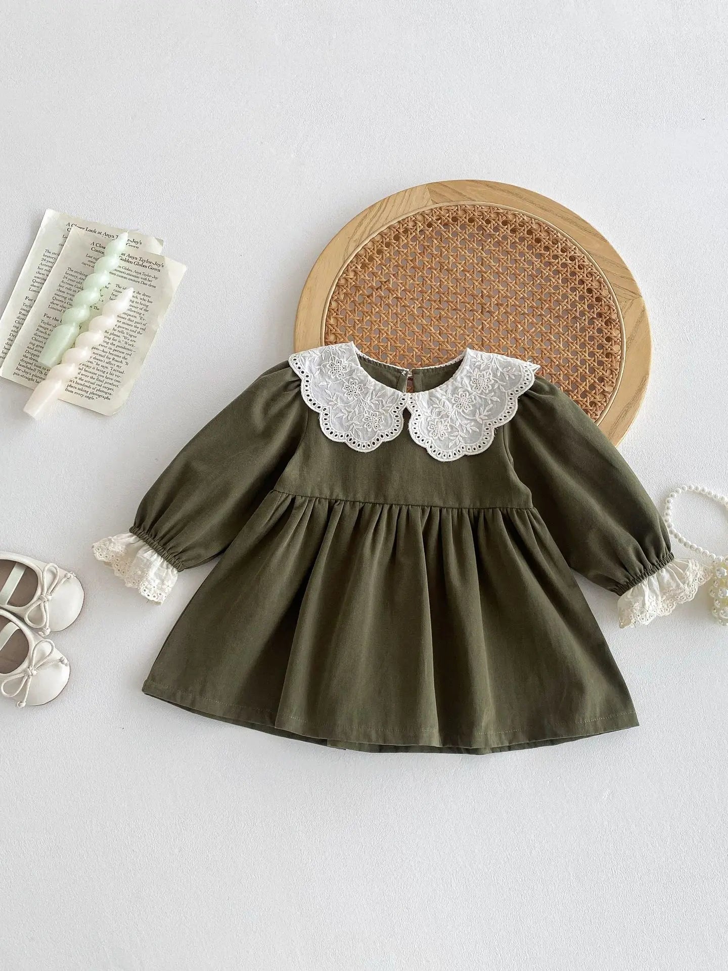 Euro Style Lace Collar Dress