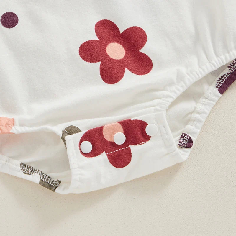 Flower Print Romper Set
