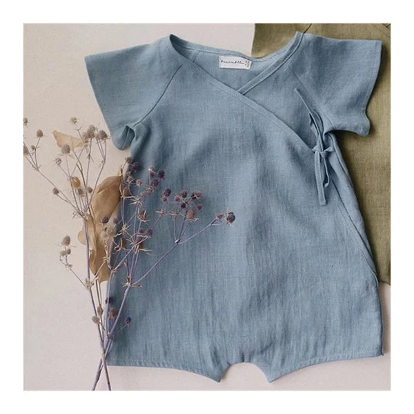 Cotton Linen Kimono Romper