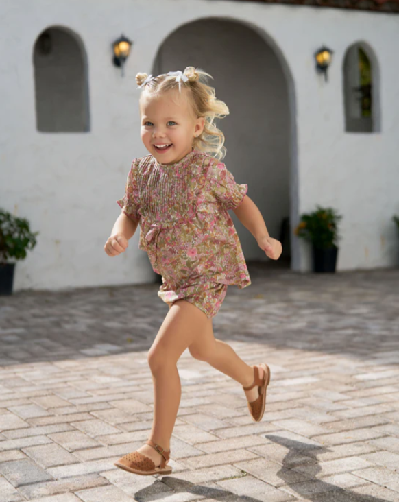 Pink Paisley Shorts Set