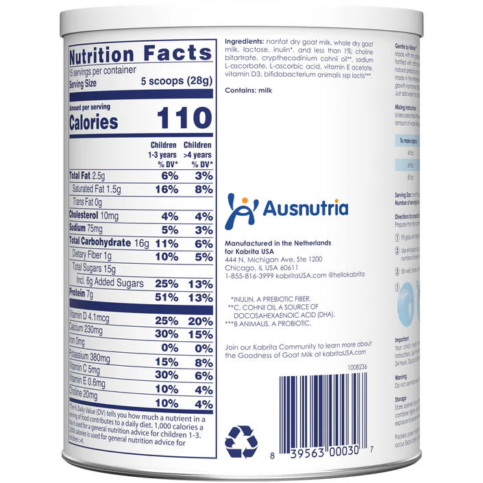 Kabrita Junior Nutrition Goat Milk