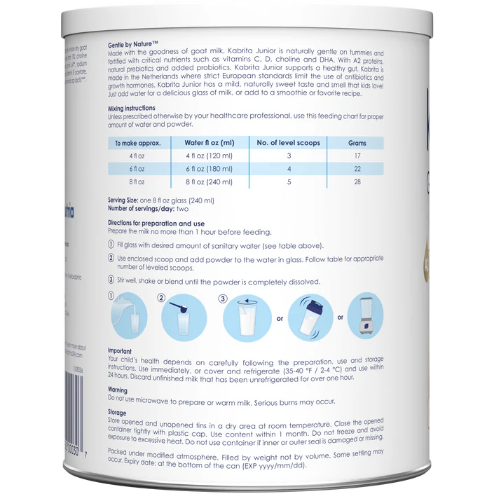 Kabrita Junior Nutrition Goat Milk