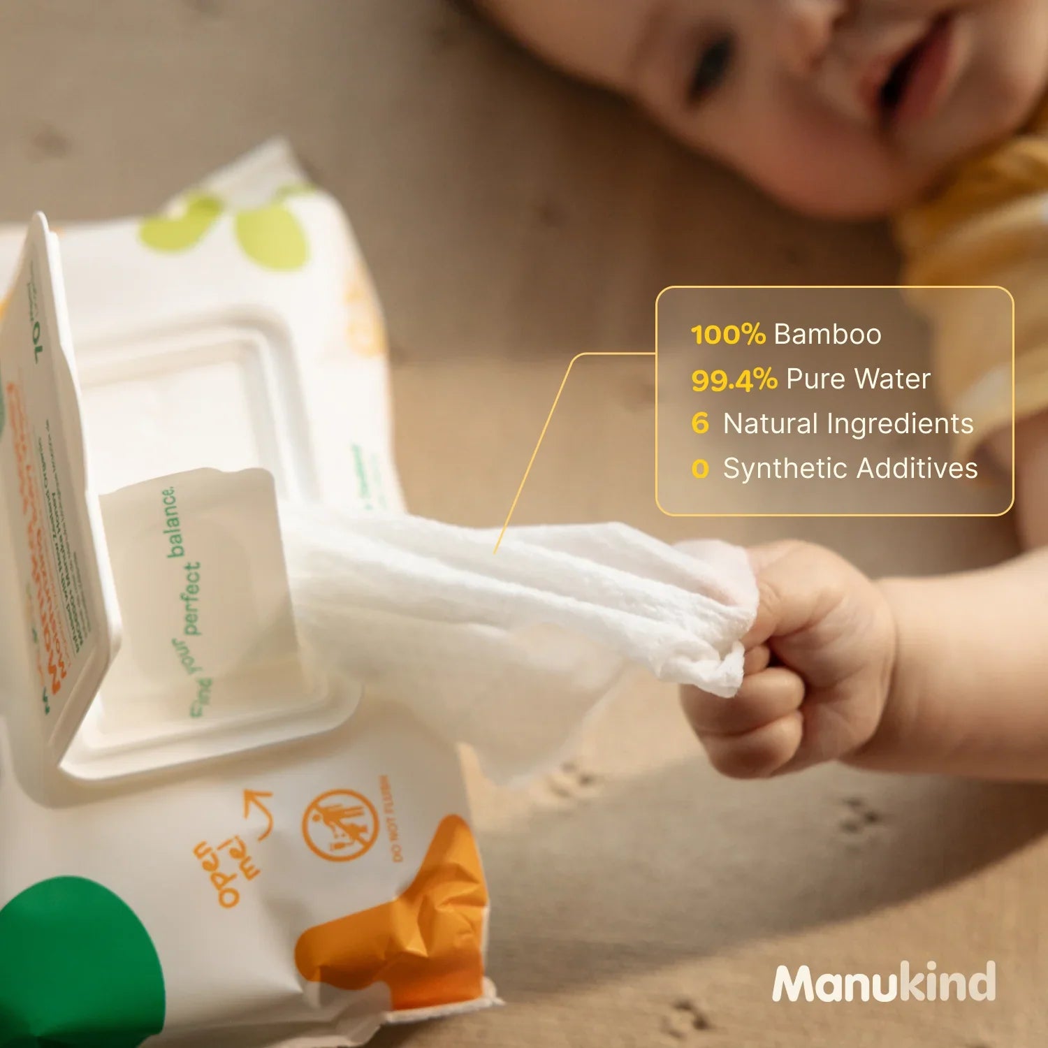 Manukind Baby Wipes Collection | Gentle & Natural Wipes for Sensitive Skin