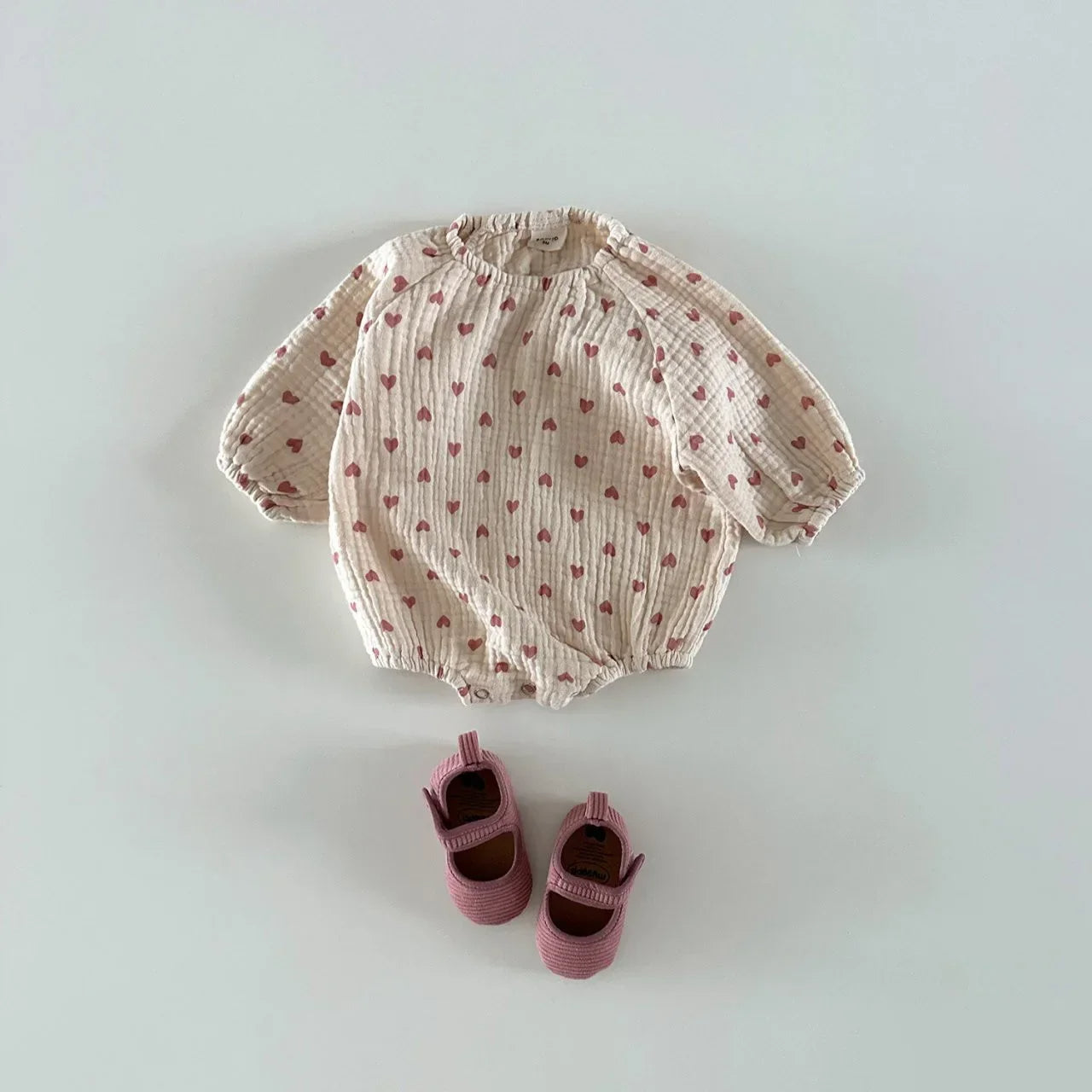 Plaid Hearts Girls Romper