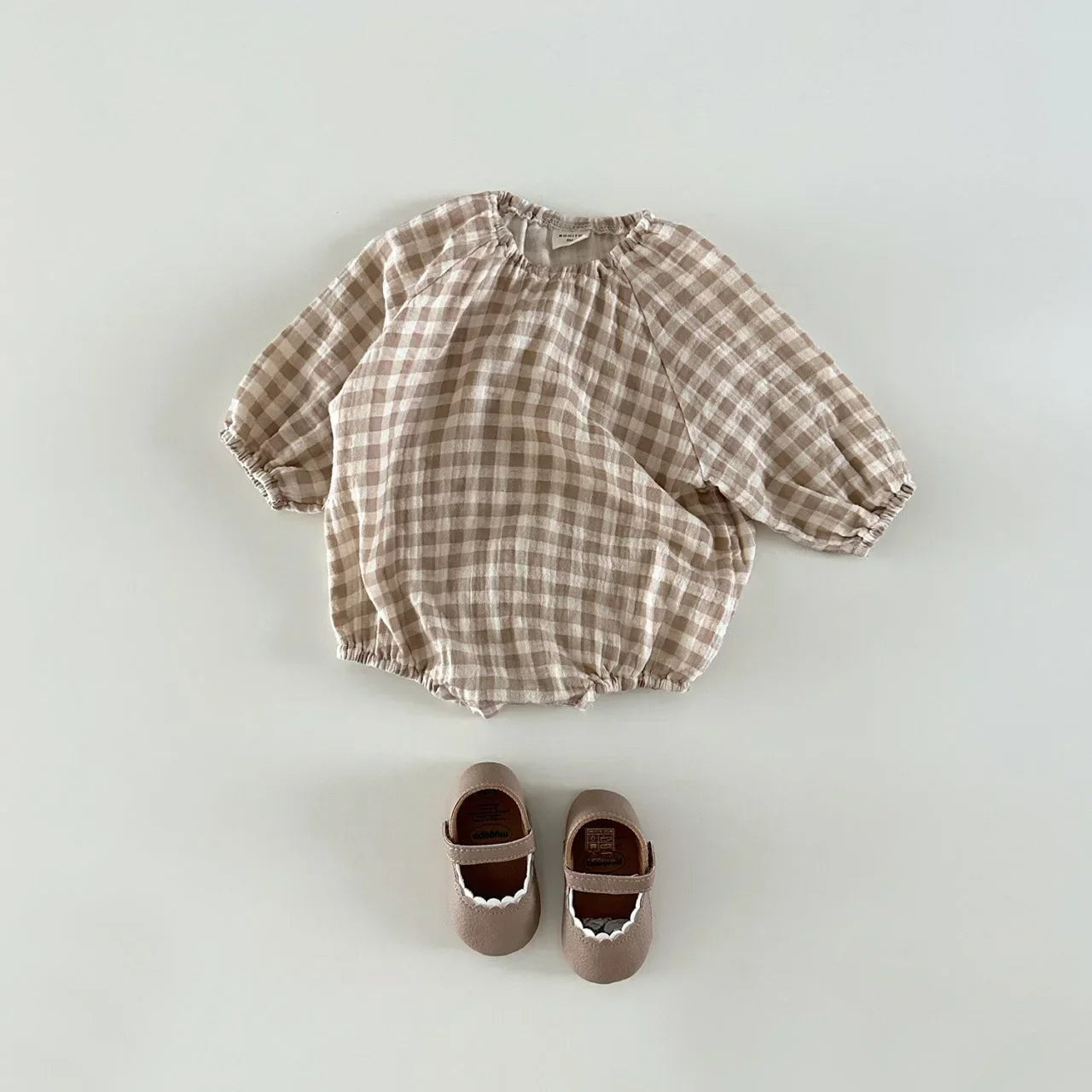 Plaid Hearts Girls Romper