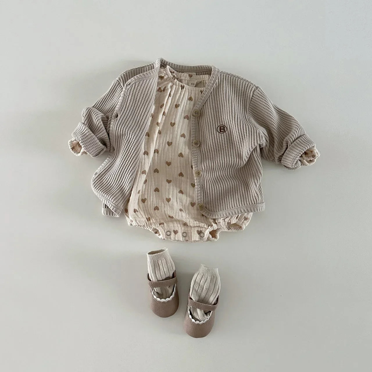 Plaid Hearts Girls Romper