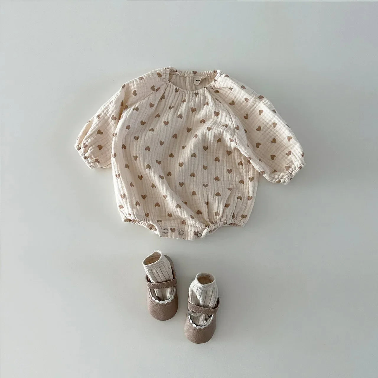 Plaid Hearts Girls Romper