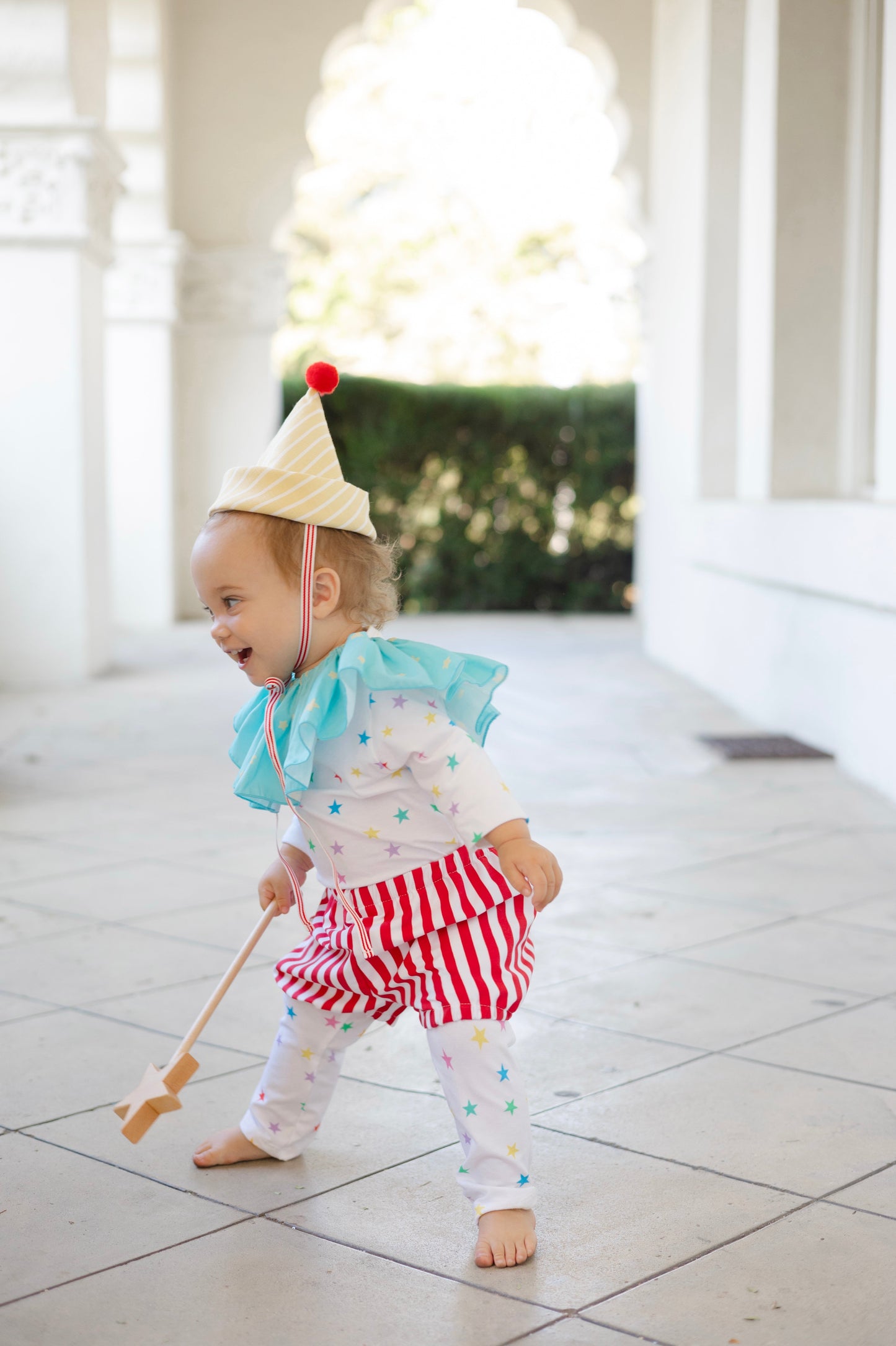 Rainbow Stars Clown Costume