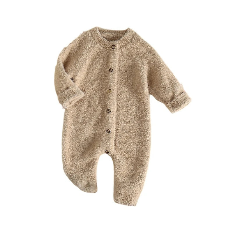Cozy Plush Button Up Jumpsuit