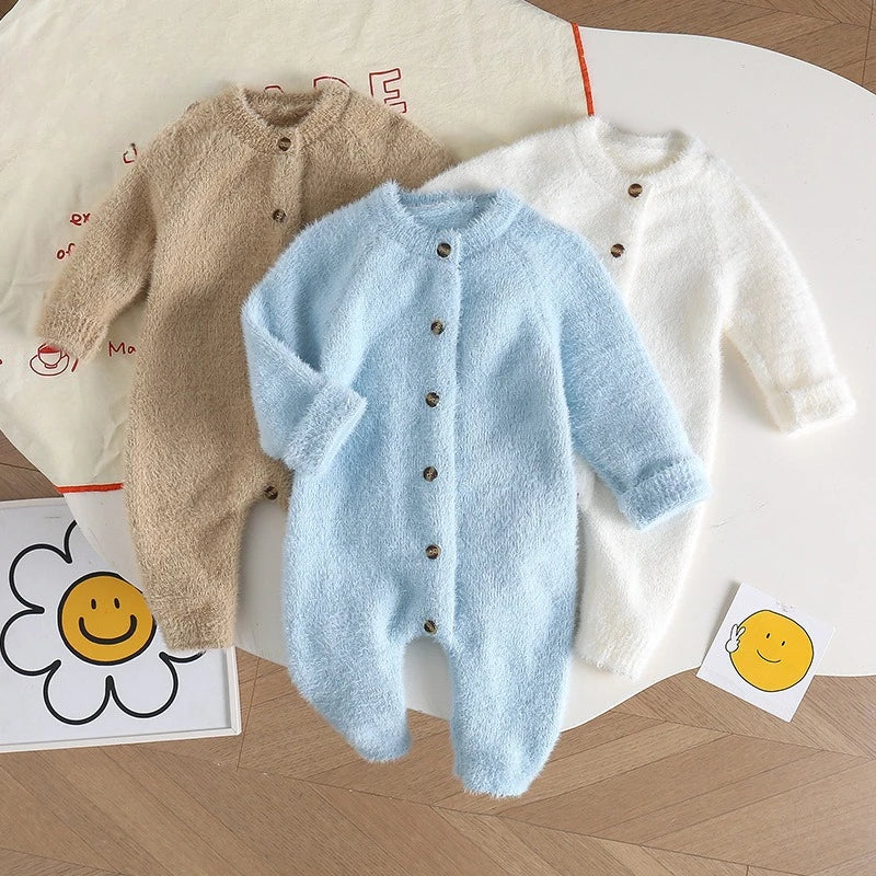 Cozy Plush Button Up Jumpsuit