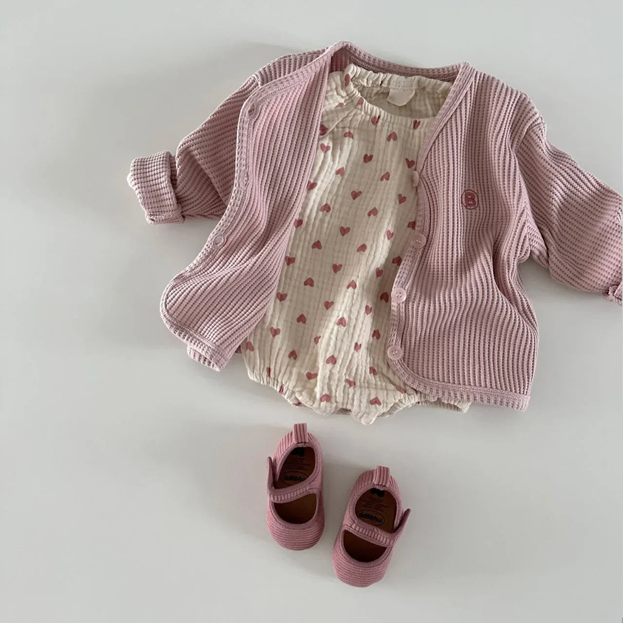 Plaid Hearts Girls Romper