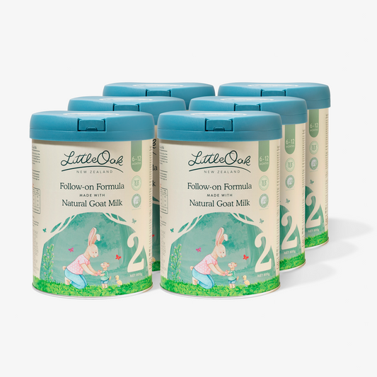 LittleOak Natural Goat Milk Follow-on Formula Bundle 6 x 800gm Cans Stage 2