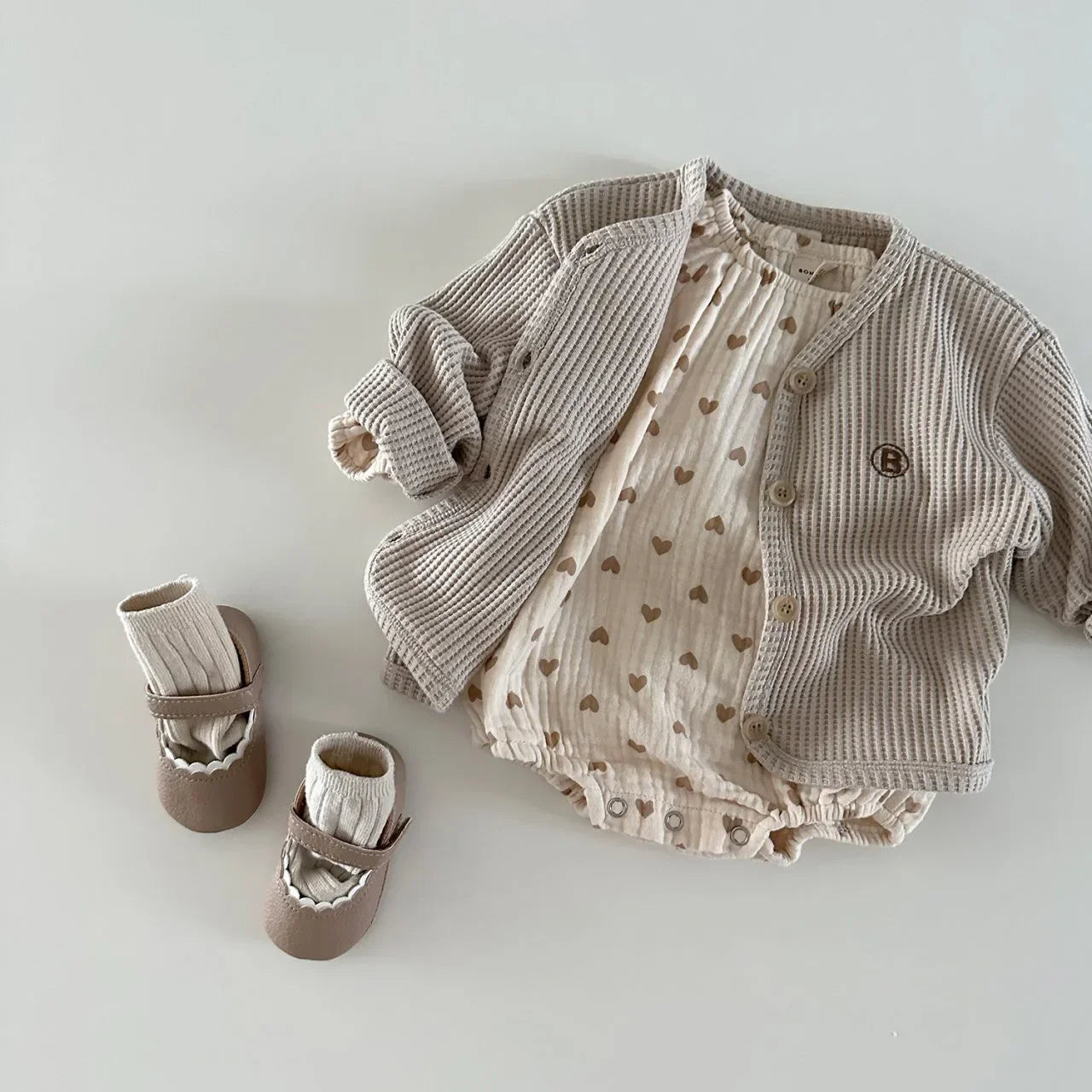 Plaid Hearts Girls Romper