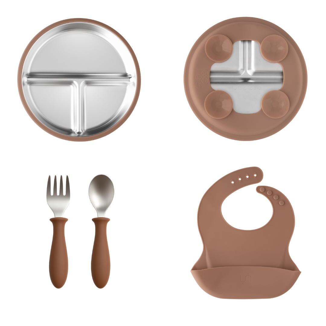 Stainless Steel Toddler Feeding Set 12+ Months- Baby Blue