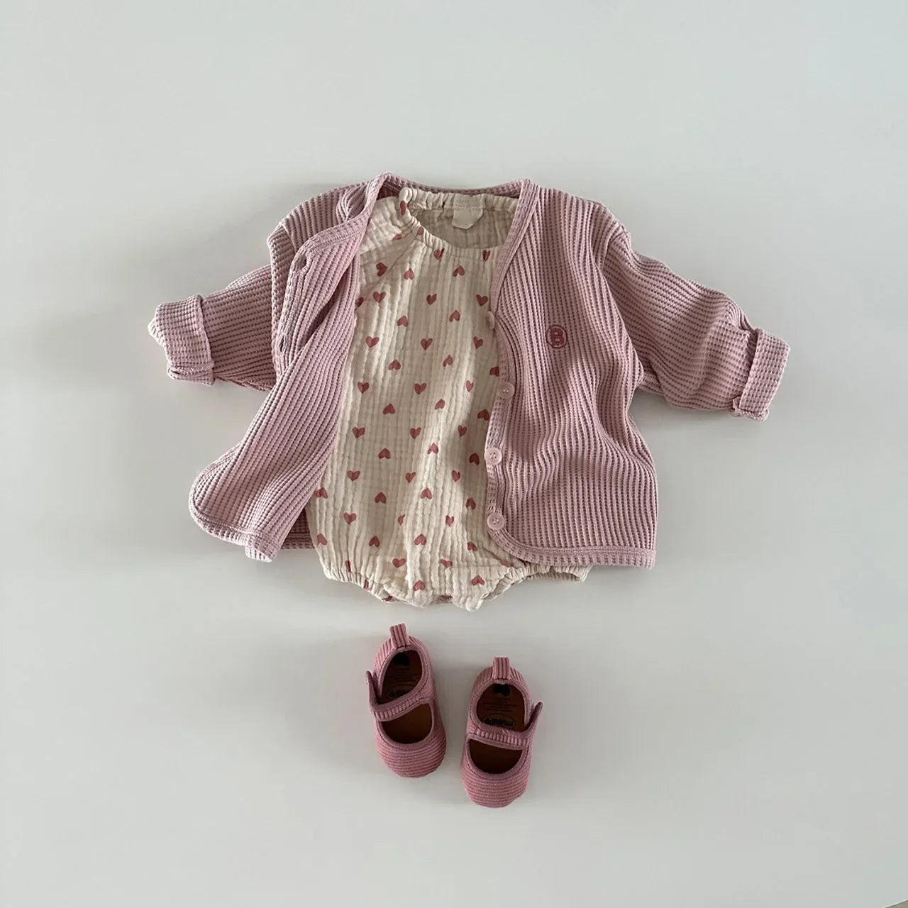 Plaid Hearts Girls Romper