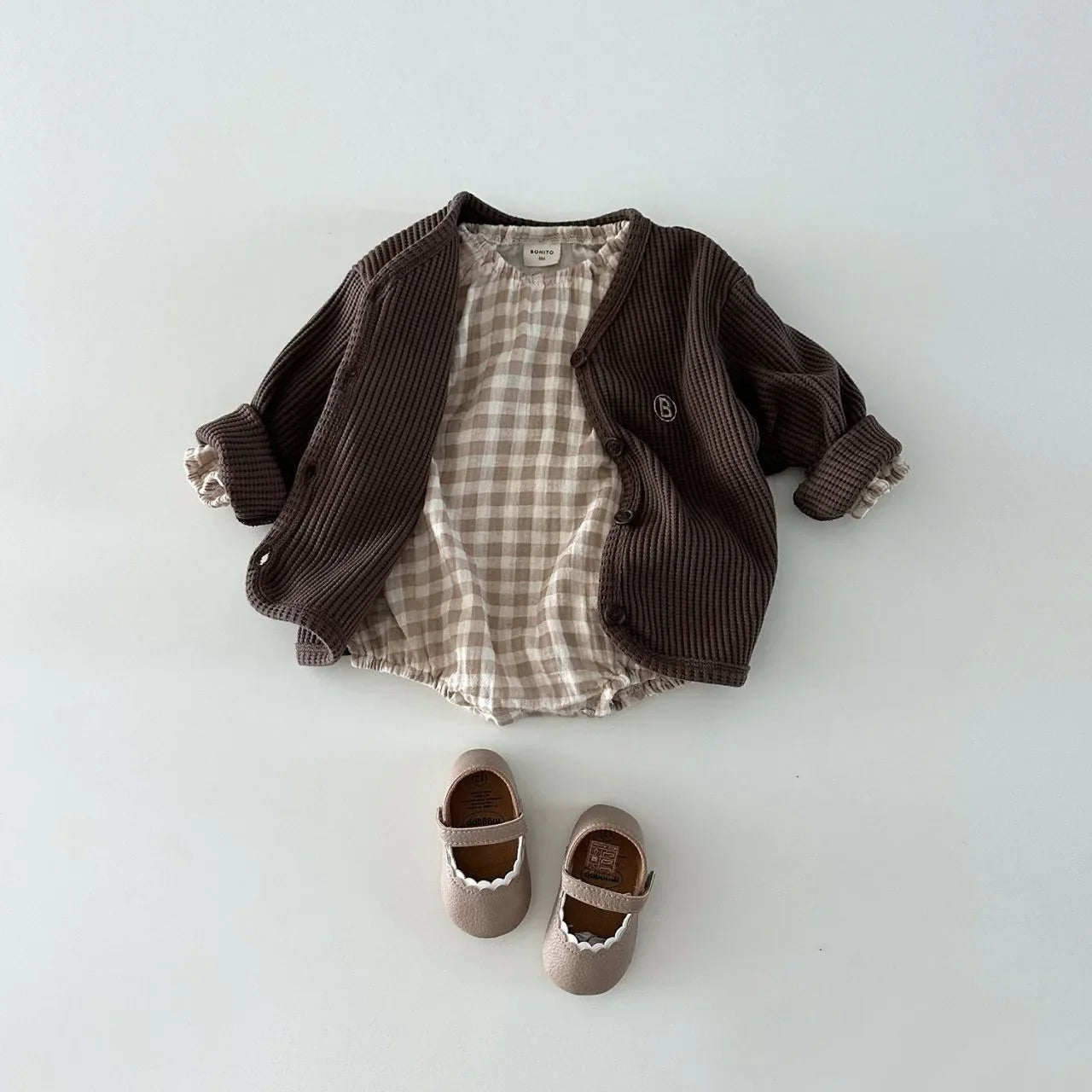 Plaid Hearts Girls Romper