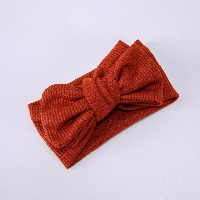 Baby Girl Large Waffle Bowtie Headband
