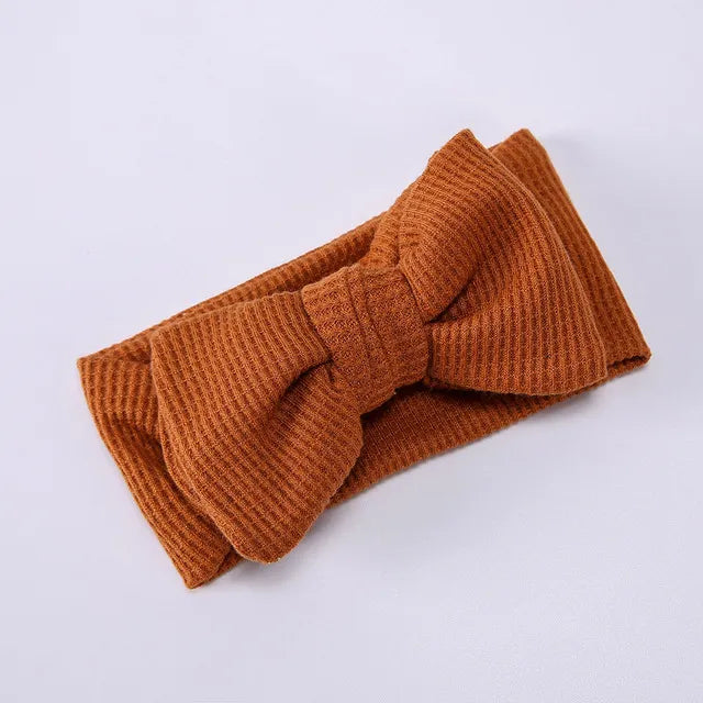 Baby Girl Large Waffle Bowtie Headband