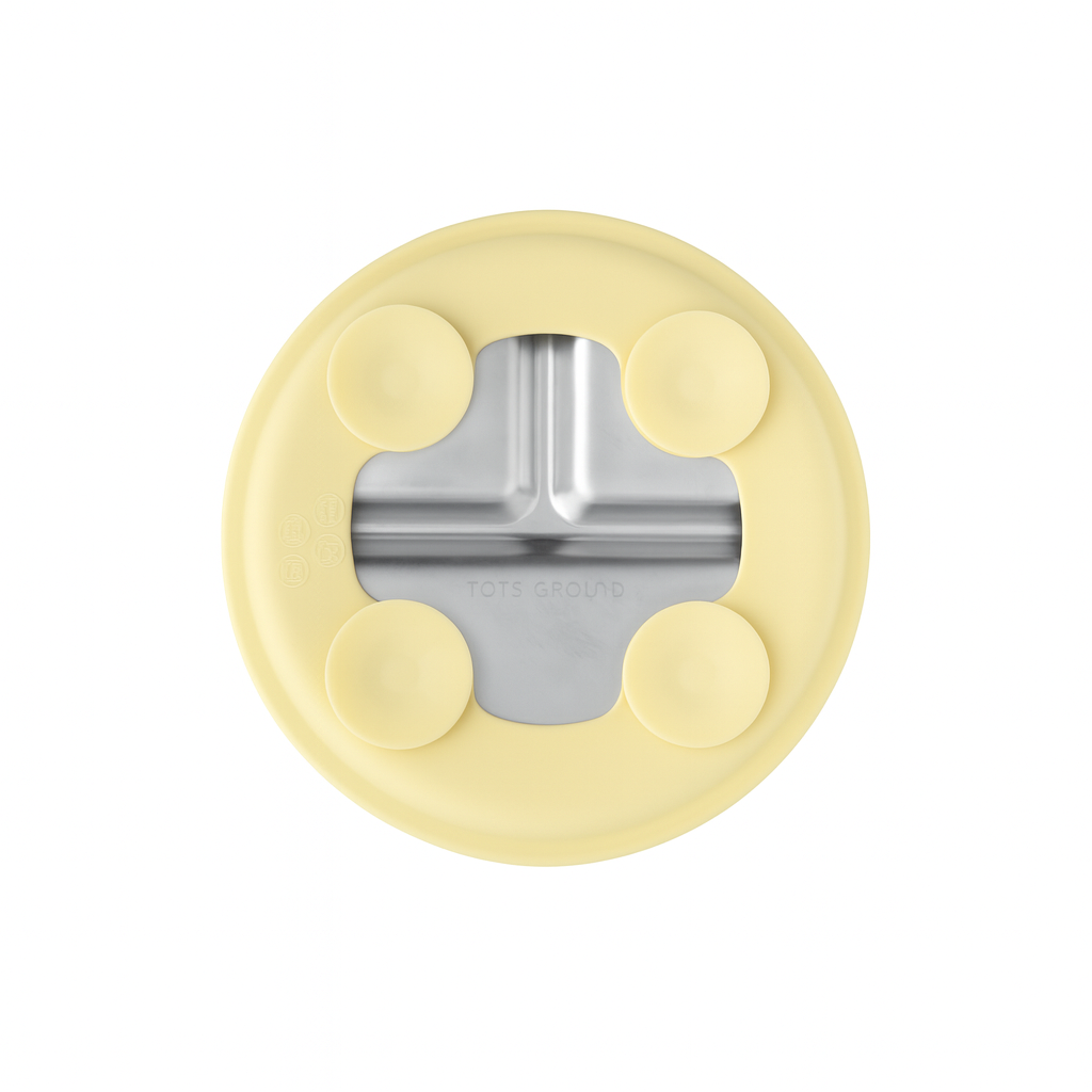 Stainless Steel Plate Set of 2 (Butter Yellow & Baby Blue)