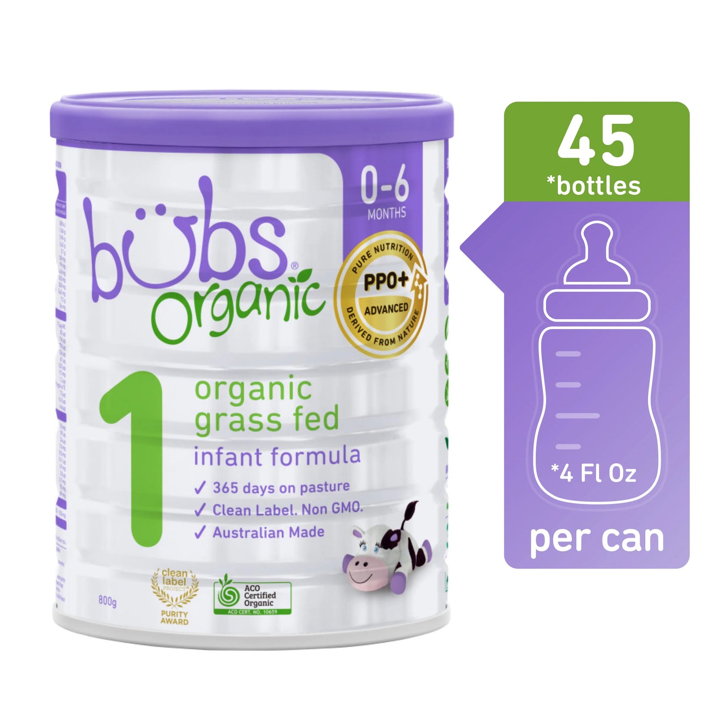 Aussie Bubs Organic Grass Fed Infant Formula (Stage 1, 0-6 months)