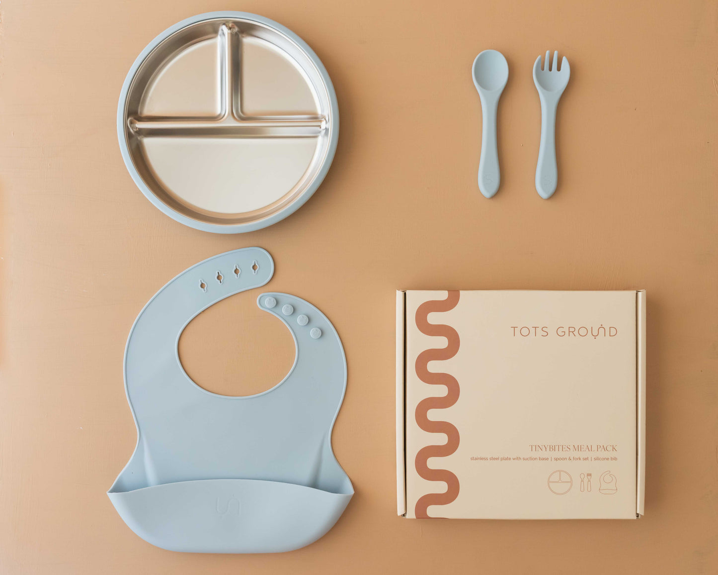 Stainless Steel Baby Feeding Set 6+ Months- Sage Green