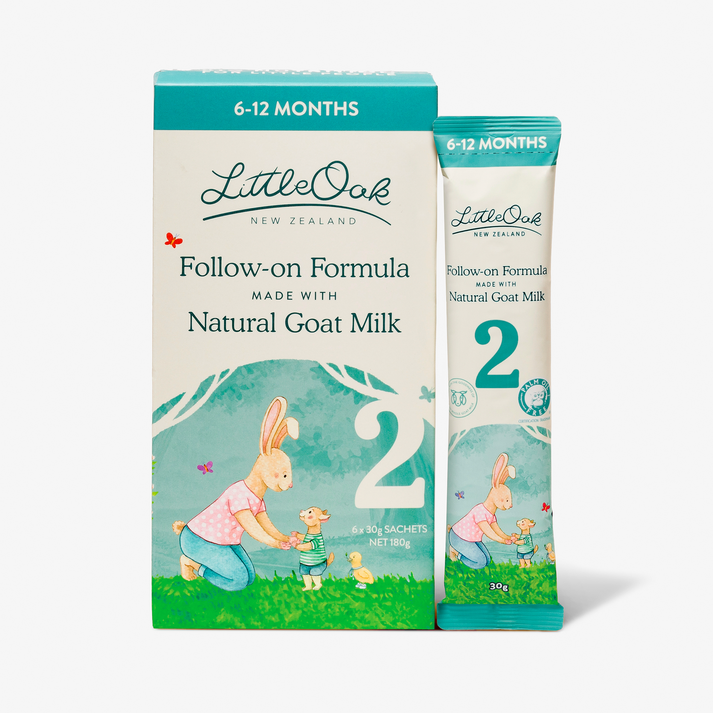 LittleOak Stage 2 Natural Goat Milk Follow-on Formula Sachet (6-12 months)