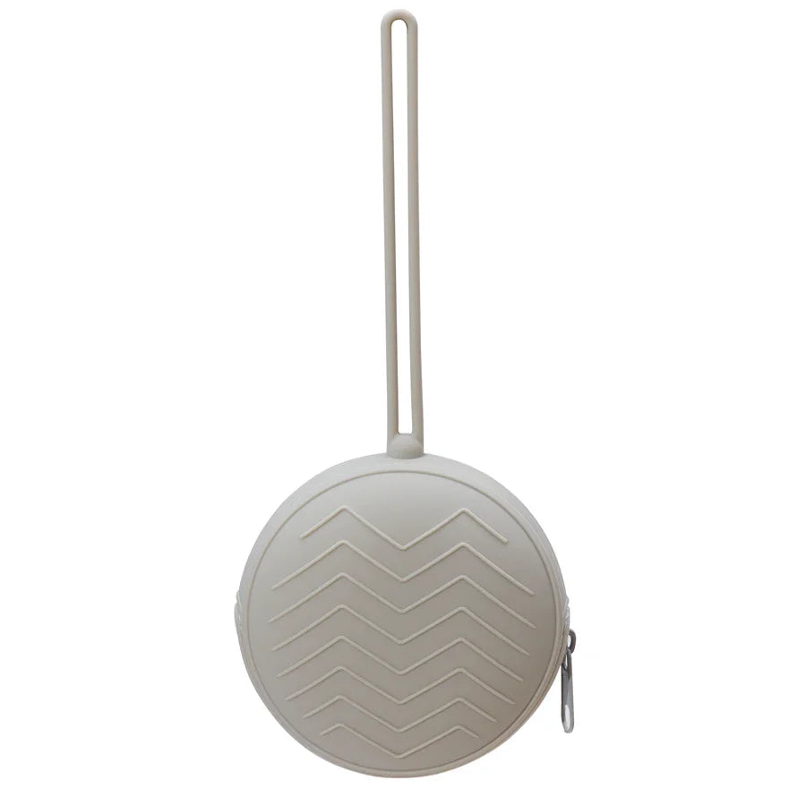 Round Zip Up Silicone Pacifier Case Holder 
