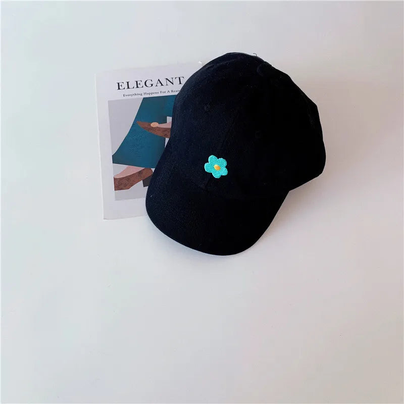 Lily Flower Embroidery Baseball Cap
