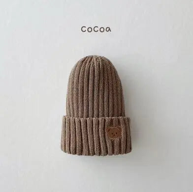 Teddy Bear Embroidered Beanie Hat