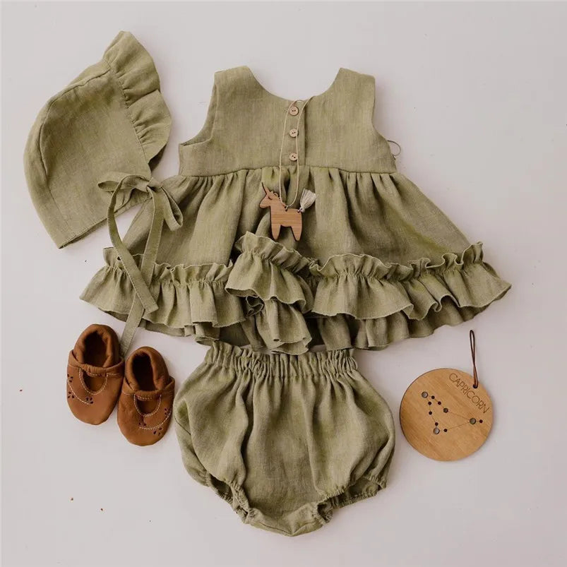 Flare Cotton Linen Outfit