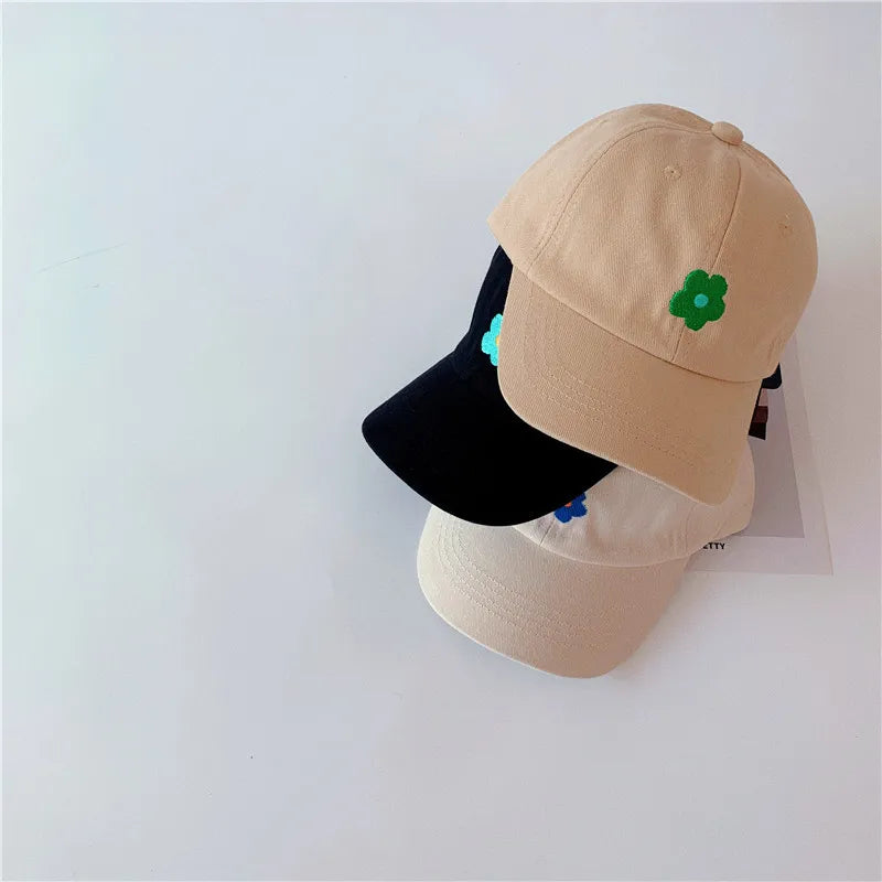 Lily Flower Embroidery Baseball Cap