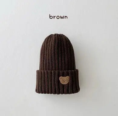 Teddy Bear Embroidered Beanie Hat