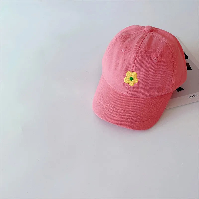 Lily Flower Embroidery Baseball Cap