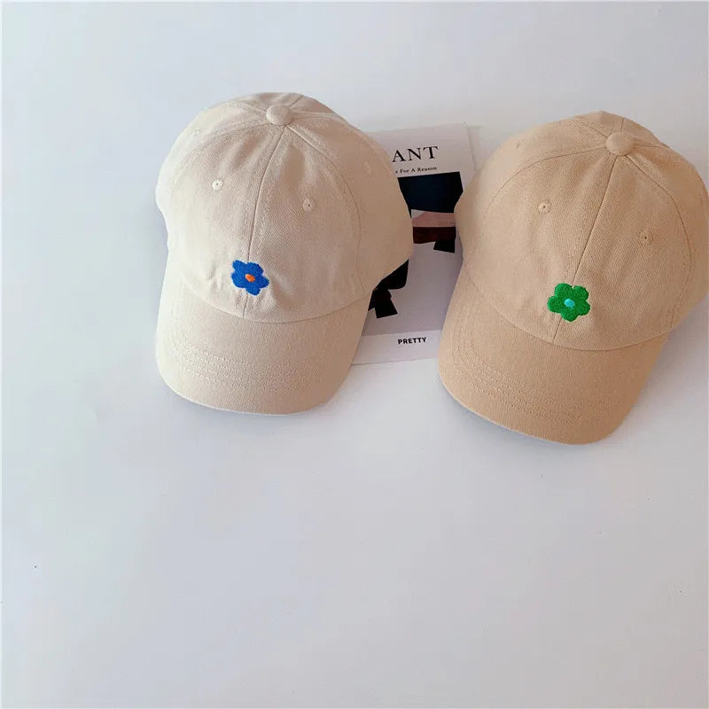 Lily Flower Embroidery Baseball Cap