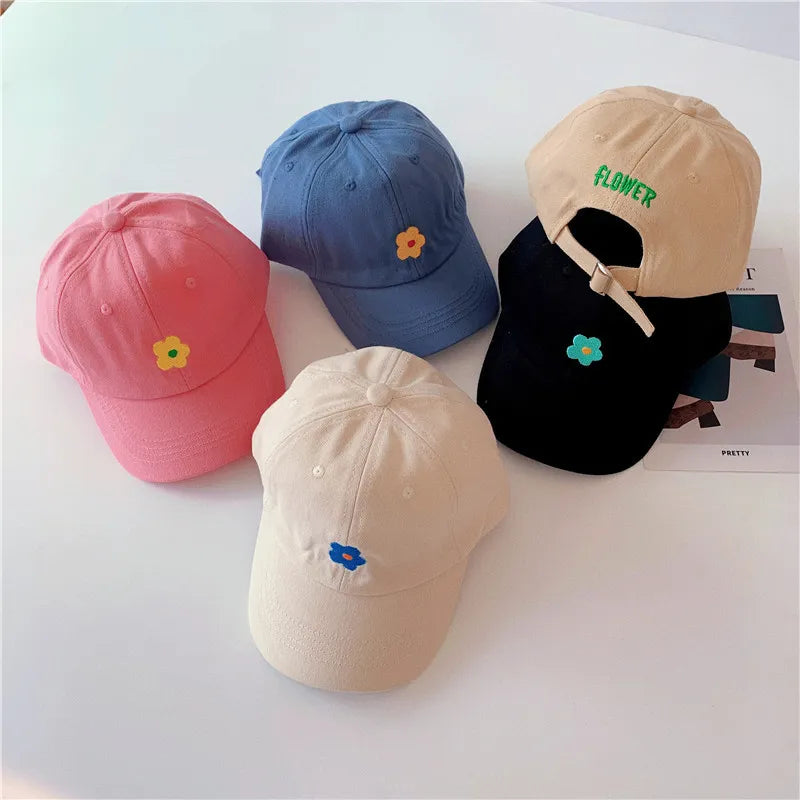 Lily Flower Embroidery Baseball Cap