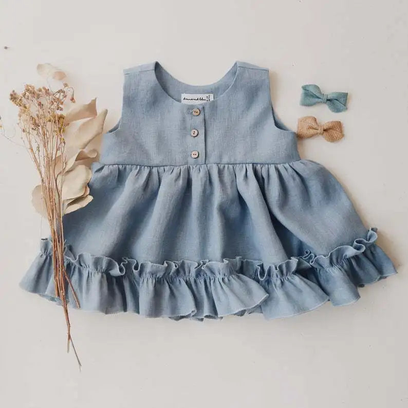 Flare Cotton Linen Outfit