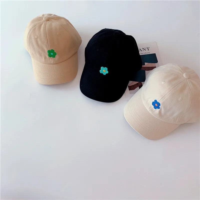 Lily Flower Embroidery Baseball Cap