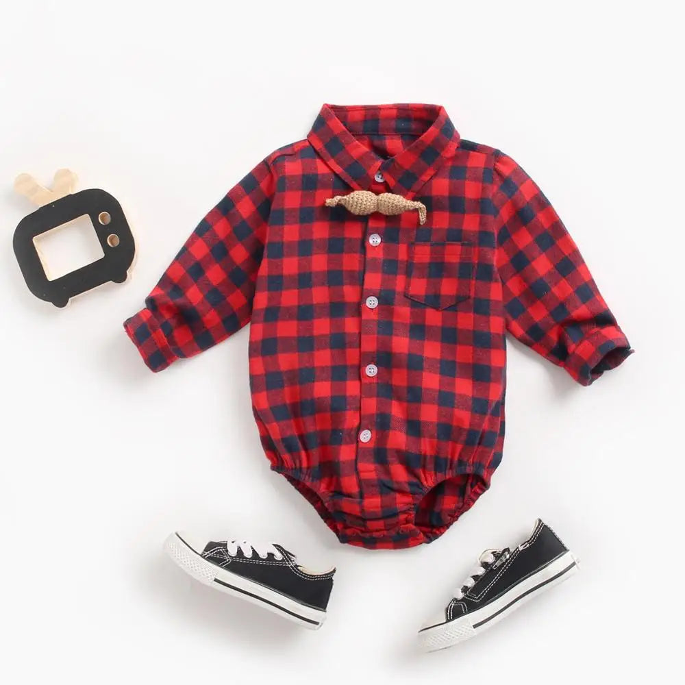 Button Up Plaid Bodysuit