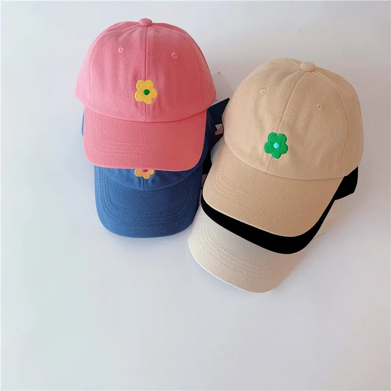Lily Flower Embroidery Baseball Cap