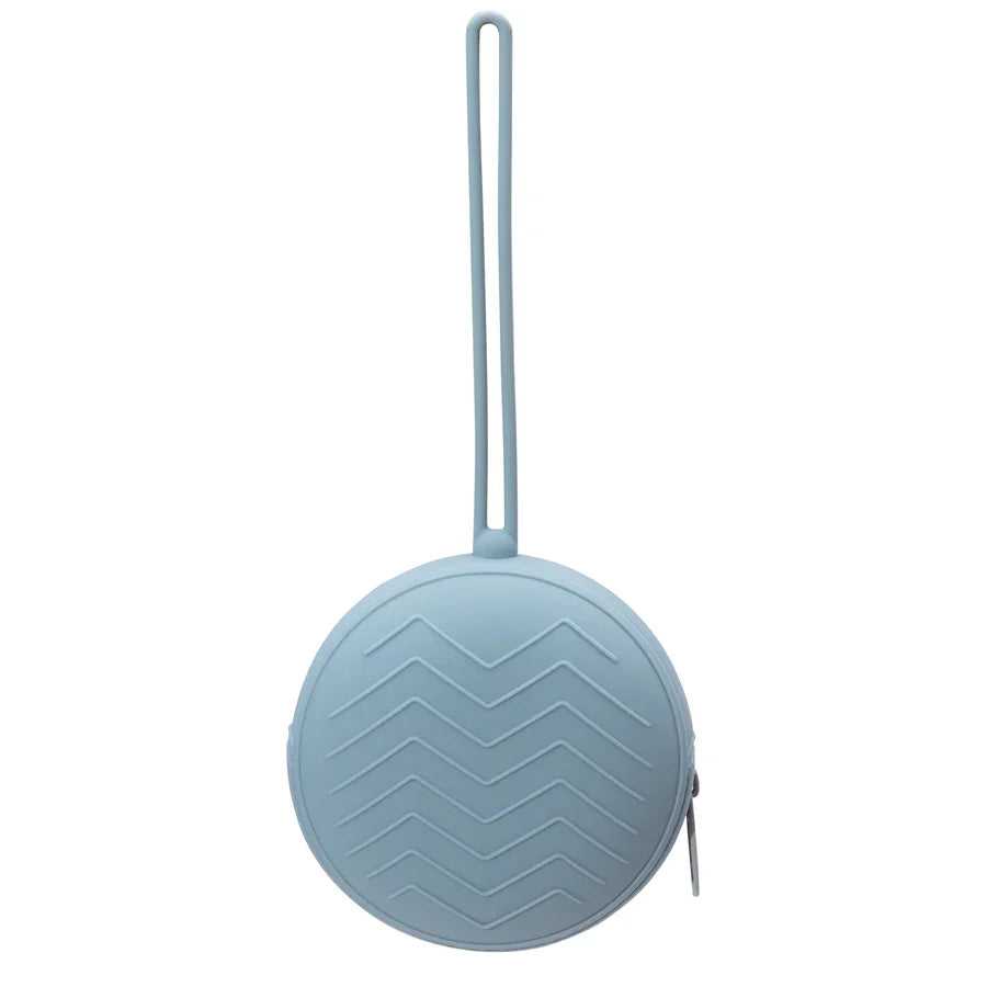 Round Zip Up Silicone Pacifier Case Holder 