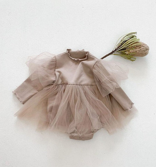 Baby Long Sleeve Tulle Romper