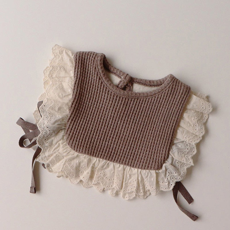 Baby Lace Waffle Bib