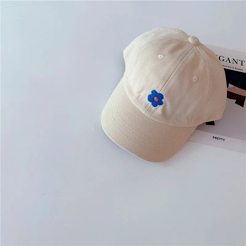 Lily Flower Embroidery Baseball Cap