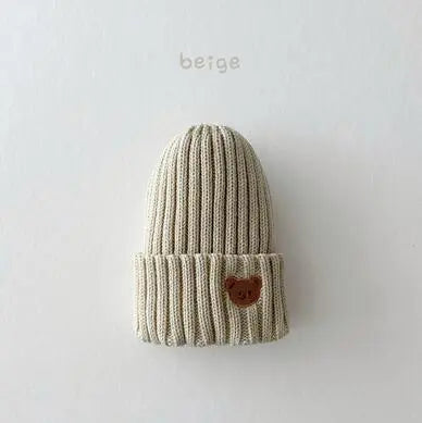 Teddy Bear Embroidered Beanie Hat