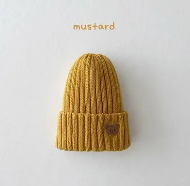 Teddy Bear Embroidered Beanie Hat